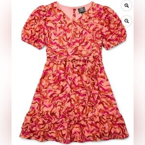 Zac‎ Kids colorful coral dress. NWT! Size 6/6x!
